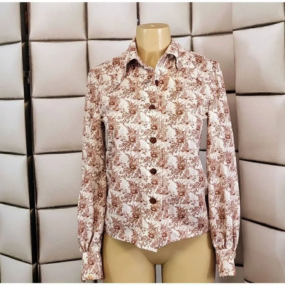 Vintage polyester blouse  - Picture 3 of 4